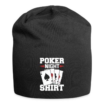 Joueur de poker Joueur de poker Cadeau de poker - Bonnet en jersey - noir - Devant
