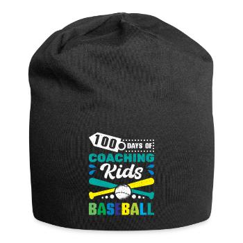 100 Days of Coaching Kids Baseball - Jersey Beanie - black - Front