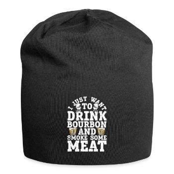Bourbon Smoker Barbecue Whiskey - Jersey Beanie - black - Front
