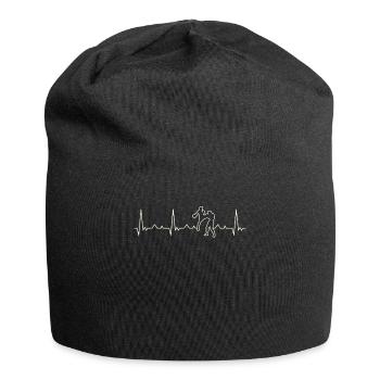 Kampfkunst MMA Knie Kick. Herz. Liebe. Ekg. - Jersey-Beanie - Schwarz - Vorne