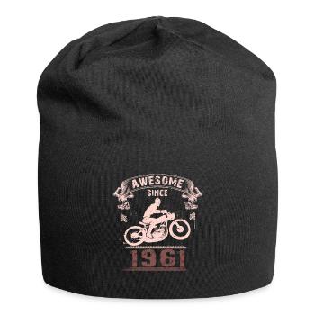 Awesome since 1961, Biker 62. Geburtstag - Jersey-Beanie - Schwarz - Vorne
