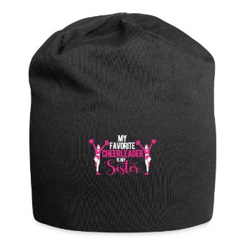 My favorite cheerleader is my sister - Jersey Beanie - black - Front