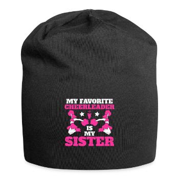 Mein Lieblings-Cheerleader ist meine Schwester - Jersey-Beanie - Schwarz - Vorne