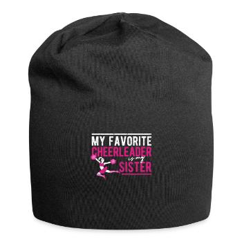 My favorite cheerleader is my sister - Jersey Beanie - black - Front