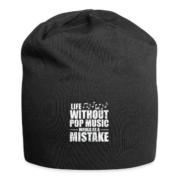 Life without Pop Music is a Mistake Sänger - Jersey-Beanie - Schwarz - Vorne