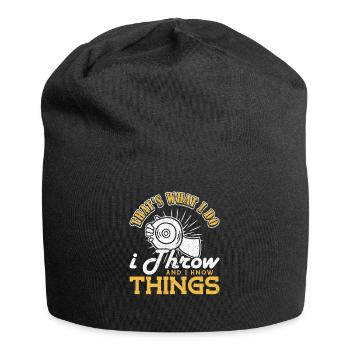 Discus I do I throw and I know things Discus thrower - Jersey Beanie - black - Front
