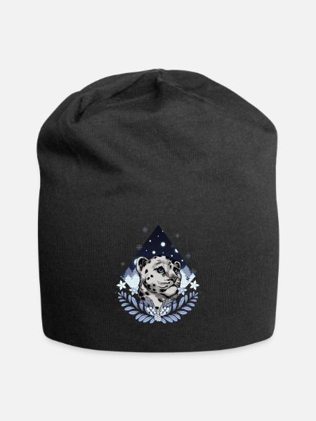 Snow leopard - Jersey Beanie - black