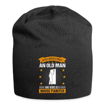 Maler Alter Mann Spruch Herren Geschenk - Jersey-Beanie - Schwarz - Vorne