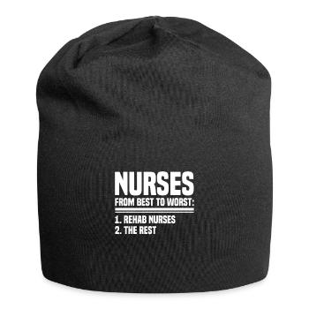 Krankenschwestern von den besten zu den schlechtesten Reha-Krankenschwestern Der Rest RN - Jersey-Beanie - Schwarz - Vorne