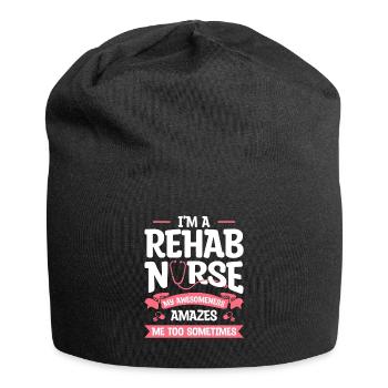 Je suis une infirmière en réadaptation Ma génialité m’étonne aussi - Bonnet en jersey - noir - Devant