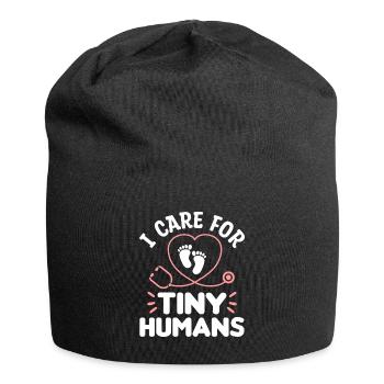 Je prends soin de Tiny Humans Pediatrics Pediatrician - Bonnet en jersey - noir - Devant