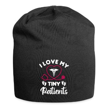 J’aime mes petits patients pédiatre pédiatre - Bonnet en jersey - noir - Devant