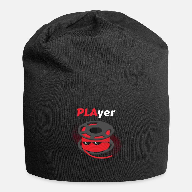 PLAyer PLA Filament 3d Druck 3D Drucker - Jersey-Beanie - Schwarz