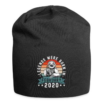 Legends Were Born In February 2020 Sloth Sloth - Jersey Beanie - black - Front