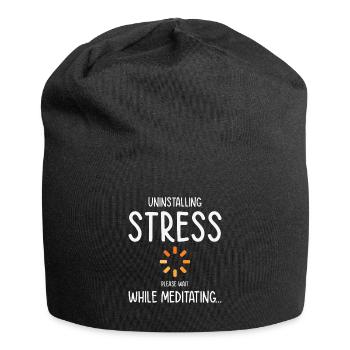Deinstallation von Stress Meditieren Yoga - Jersey-Beanie - Schwarz - Vorne