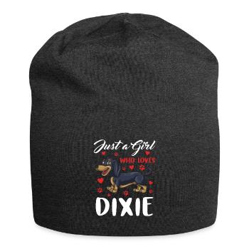 Dachshund Geschenk Dixie Wiener Doxie Dackel - Jersey-Beanie - Anthrazit - Vorne