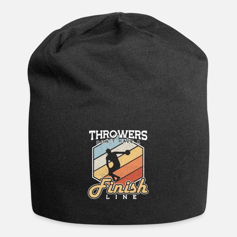 Diskus Throwers Have No Finish Lines Diskuswerfer - Jersey-Beanie - Schwarz