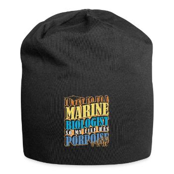 I want to be a marine biologist - Jersey Beanie - black - Front