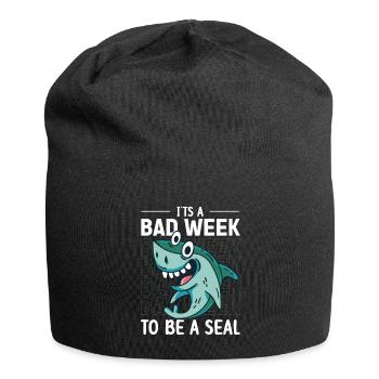 Its A Bad Week To Be A Seal Shark Lovers - Jersey Beanie - black - Front