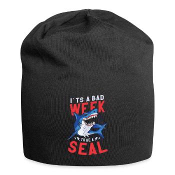 Its A Bad Week To Be A Seal Shark Lovers - Jersey Beanie - black - Front