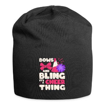 L’équipe de jeunes Cheerleader mignonne s’incline et saigne - Bonnet en jersey - noir - Devant