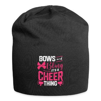 L’équipe de jeunes Cheerleader mignonne s’incline et saigne - Bonnet en jersey - noir - Devant