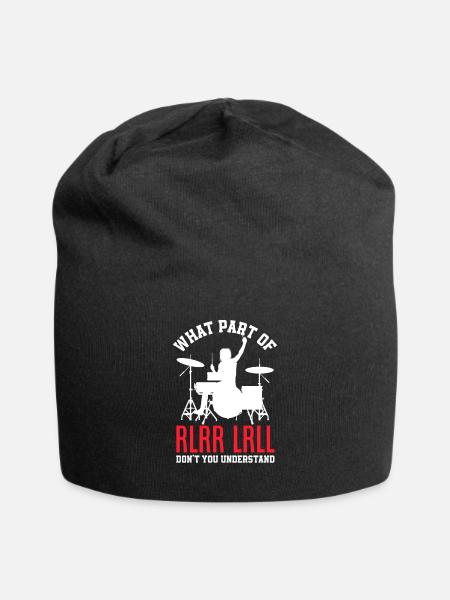 Drums Drummer Gift - Bonnet en jersey - noir