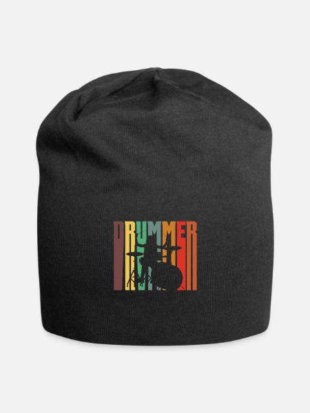 Schlagzeug Schlagzeuger Geschenk - Jersey-Beanie - Schwarz