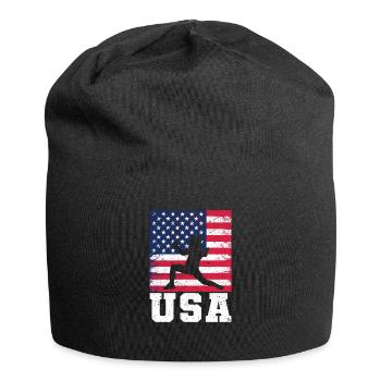 Escrime USA Team Drapeau américain Escrimeur américain - Bonnet en jersey - noir - Devant