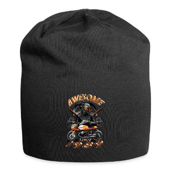 Génial depuis 1989, anniversaire du motard - Bonnet en jersey - noir - Devant