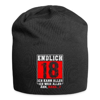 18th Birthday Boy Girl 18 Years Funny Gift - Jersey-Beanie - Schwarz - Vorne