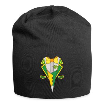 Cravate Bow Saint Paddy Shamrock Saint Patrick Day - Bonnet en jersey - noir - Devant