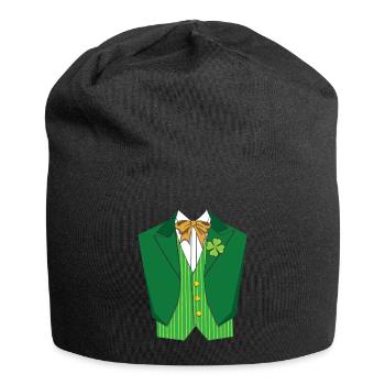 Costume Saint Paddy Shamrock Saint Patricks - Jersey Beanie - black - Front