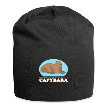 Capybara Dad Capybaras Gift - Jersey Beanie - black - Front