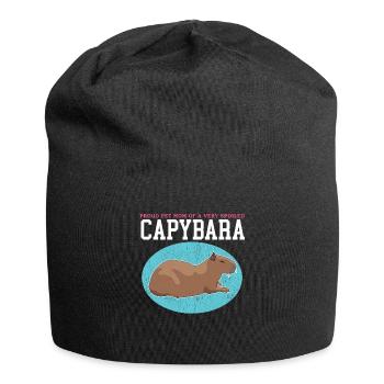 Capybara Mom | Capybaras Capybaras Gift - Jersey Beanie - black - Front