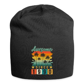 1990 Né Anniversaire Année de naissance millésime - Bonnet en jersey - noir - Devant