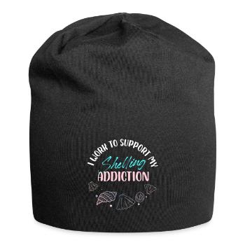 Je travaille pour soutenir ma dépendance aux décorticages Design - Bonnet en jersey - noir - Devant