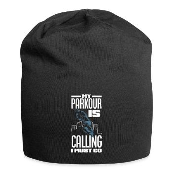 Lustiges Parkourläufer Freerunner Geschenk - Jersey-Beanie - Schwarz - Vorne