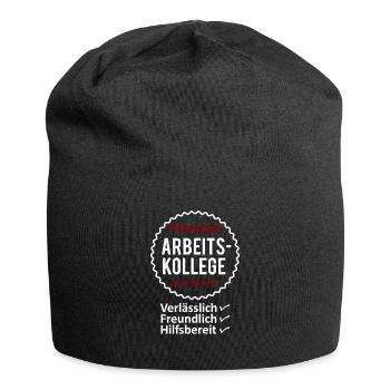Bester Arbeitskollege Spruch Geschenk Herren - Jersey-Beanie - Schwarz - Vorne