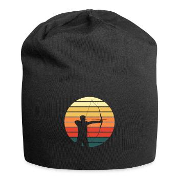 Archery Archer Retro Vintage Gift - Jersey Beanie - black - Front