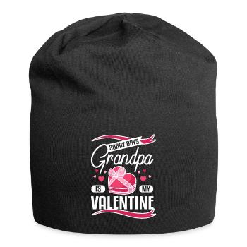 Sorry boys Grandpa is my valentine - Jersey Beanie - black - Front