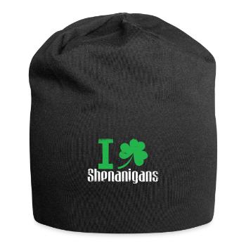Shamrock I Love Shenanigans Clover Saint Patricks - Jersey-Beanie - Schwarz - Vorne