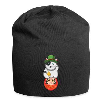 Bienvenue Lucky Luck Cat Happy Saint Patrick Day - Bonnet en jersey - noir - Devant