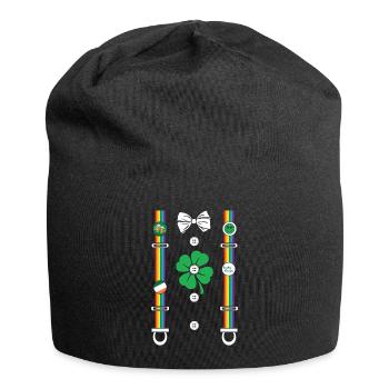 Irish Costume Paddy Shamrock Saint Patrick Day - Jersey-Beanie - Schwarz - Vorne