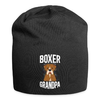 Boxer Grandpa German Boxer Dog Gift - Jersey Beanie - black - Front