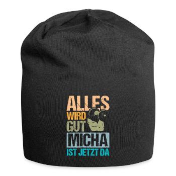 Alles wird gut Micha ist da - Jersey-Beanie - Schwarz - Vorne