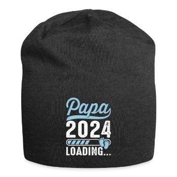 Pregnancy Parents-to-Be Gift Papa 2024 - Jersey Beanie - charcoal grey - Front