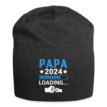 Pregnancy Parents-to-Be Gift Papa 2024 - Jersey Beanie - charcoal grey - Front