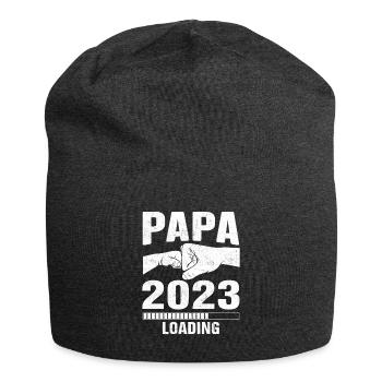 Pregnancy Parents-to-Be Gift Papa 2023 - Jersey Beanie - charcoal grey - Front