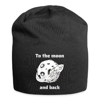 To The Moon & Back Retro Outer Space Designs - Jersey Beanie - black - Front